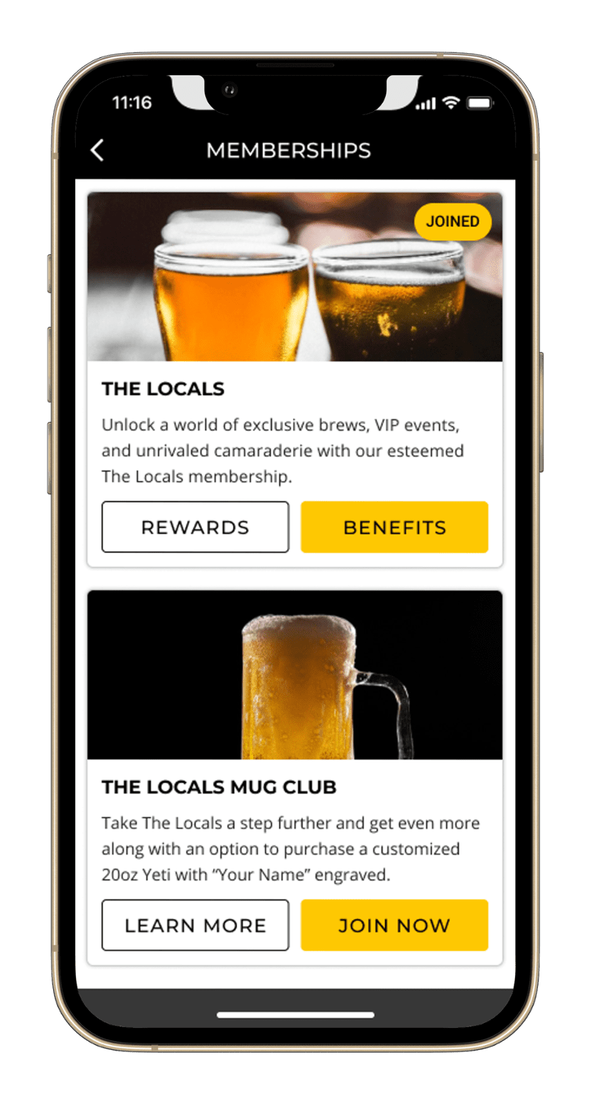 Join Brewery Memberships in Brewery App